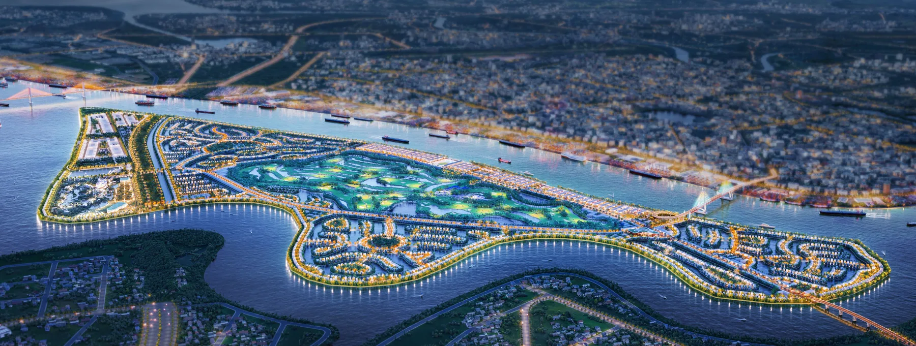 Phối cảnh 3D tổng thể Vinhomes Royal Island — bấm để xem phim giới thiệu