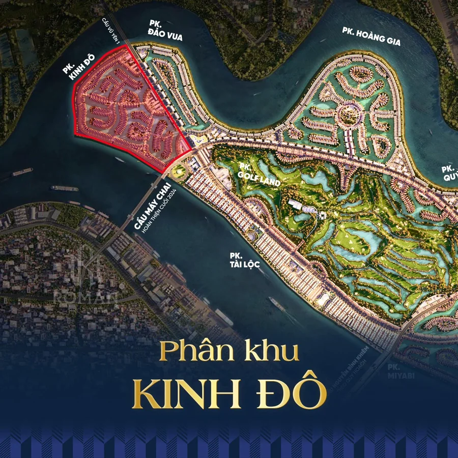 Vị trí phân khu Kinh Đô trên bản đồ Vinhomes Royal Island