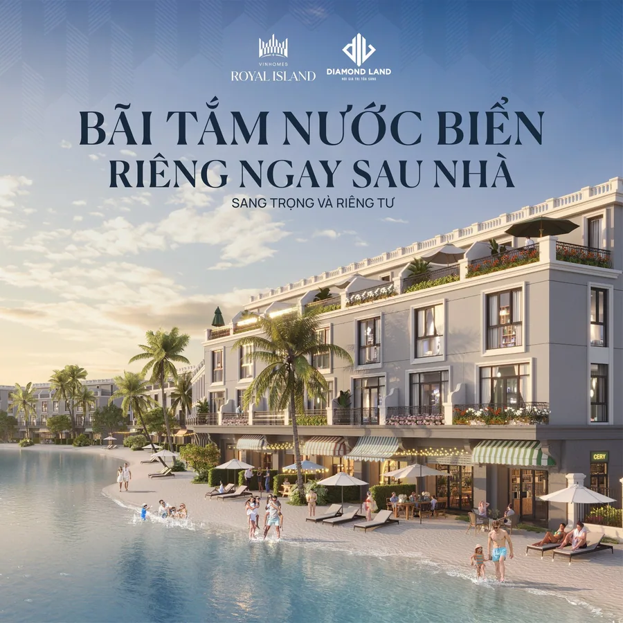 Bãi tắm nước biển riêng — Vinhomes Royal Island