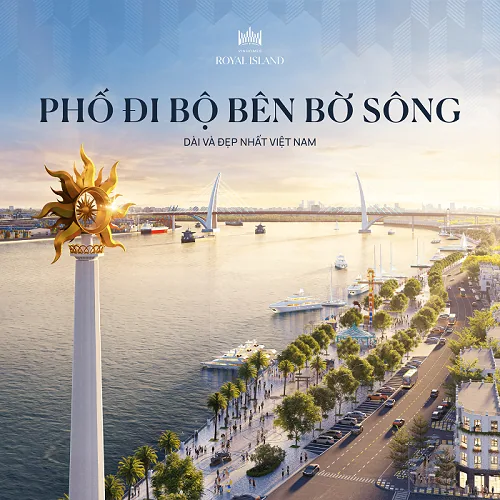 Phố đi bộ bên bờ sông — Vinhomes Royal Island